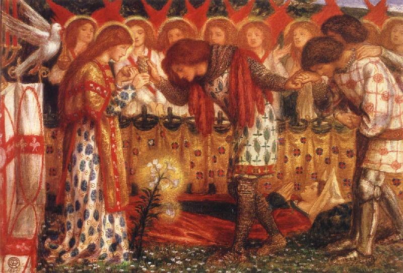 Dante Gabriel Rossetti Sir Bors and Sir Percival were Fed with the Sanct Grael France oil painting art